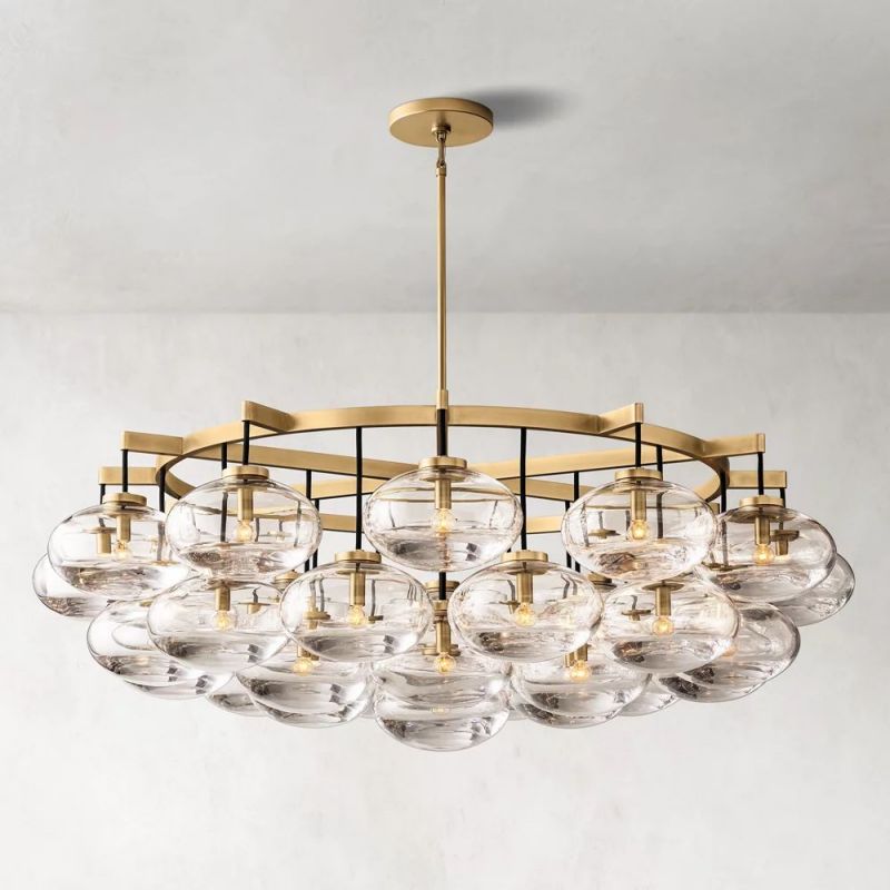 Cabrette Round Chandelier 60"-MEET LIGHTING