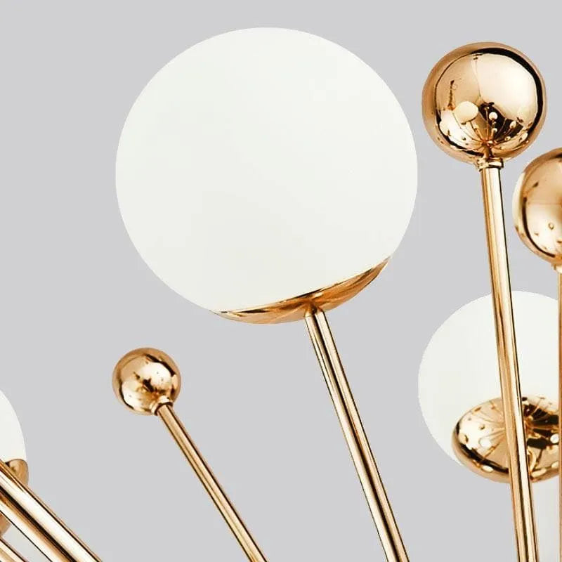 Cami Gold And White Chandelier D 40"-MEET LIGHTING
