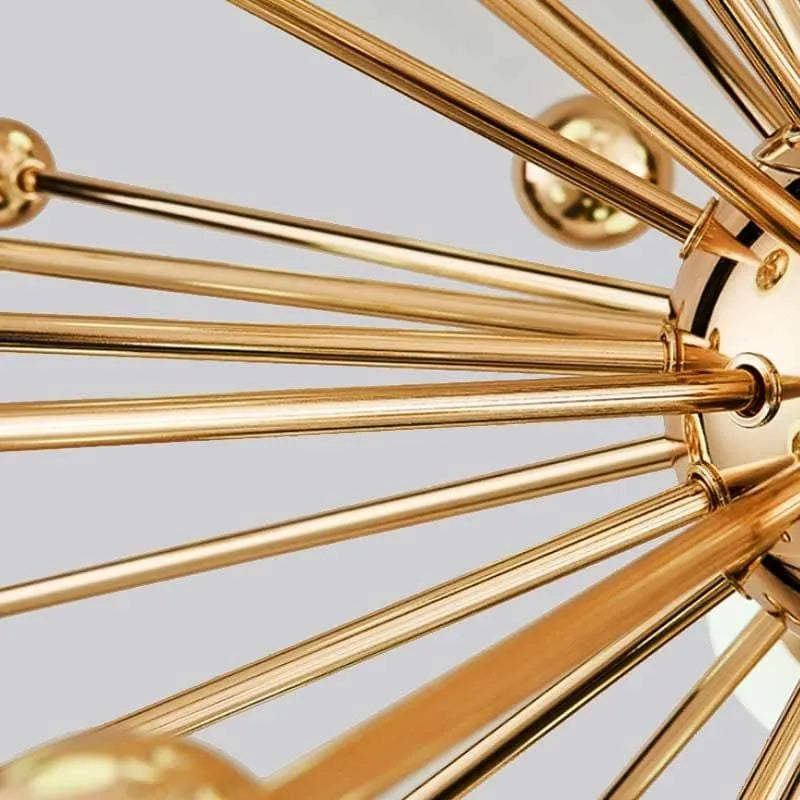 Cami Gold And White Chandelier D 40"-MEET LIGHTING