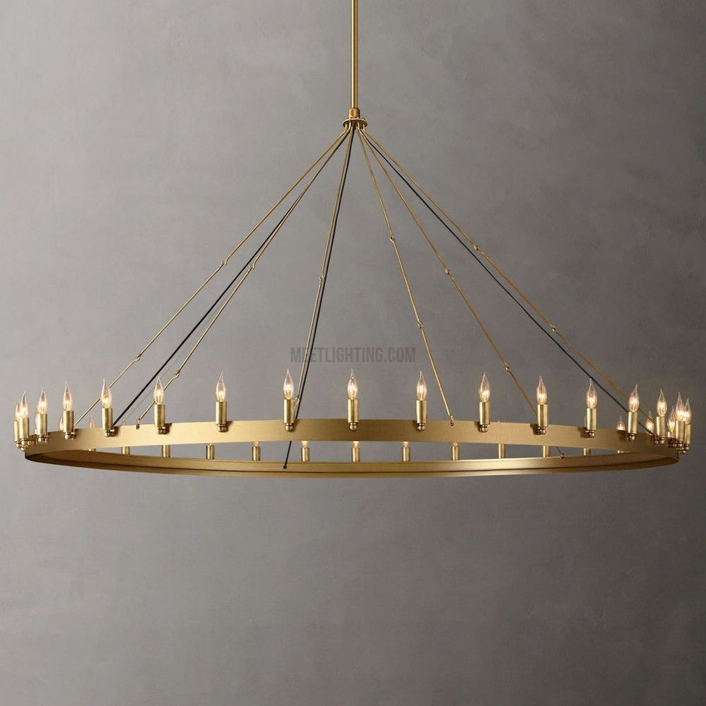 Camino Vintage Candelabra Round Chandelier 73" 63" 50" 38" 26"-MEET LIGHTING