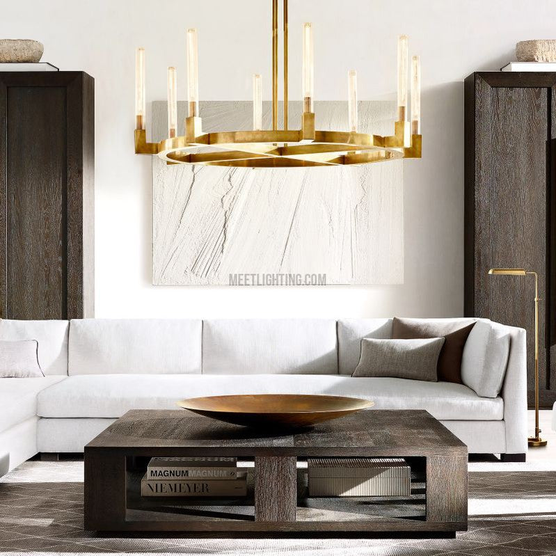 Cannele Round Chandelier 60"-MEET LIGHTING