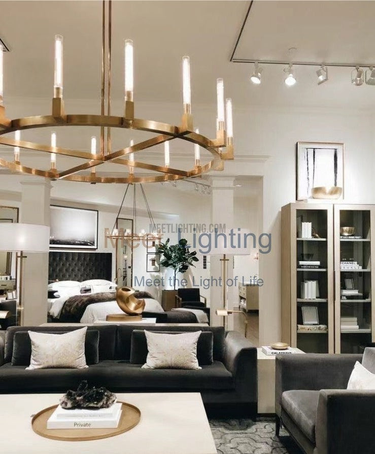 Cannele Round Chandelier 60"-MEET LIGHTING