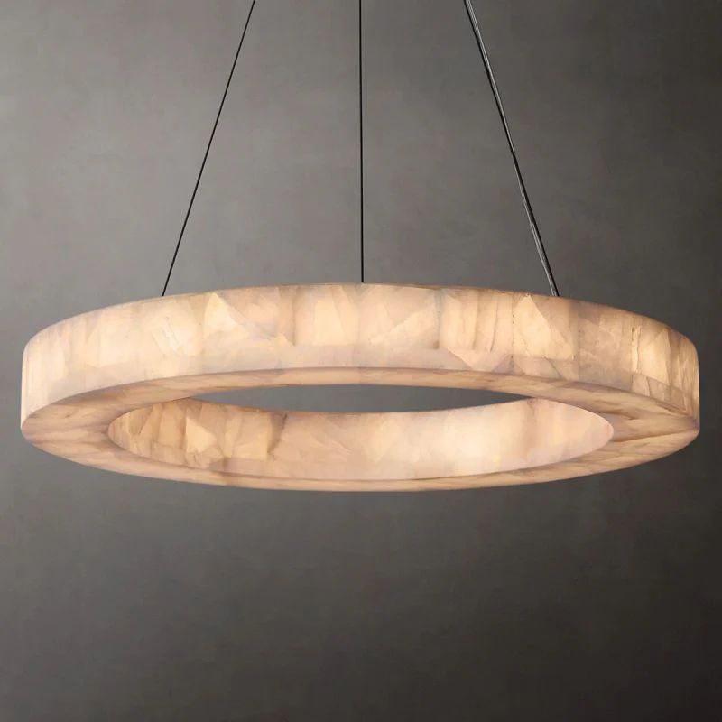Rivage Calcite Round Chandelier 31"40"60"