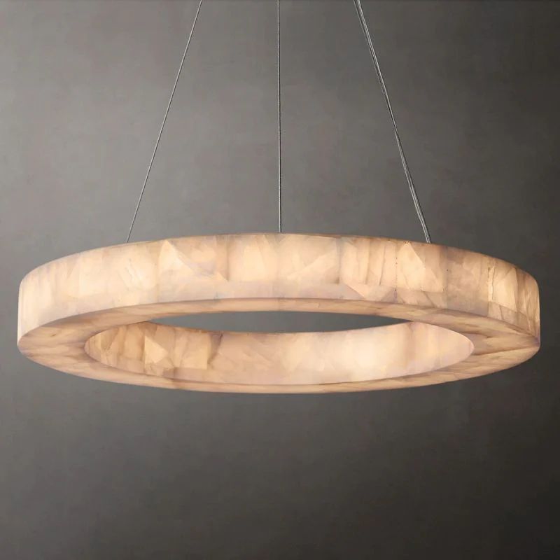 Rivage Calcite Round Chandelier 31"40"60"