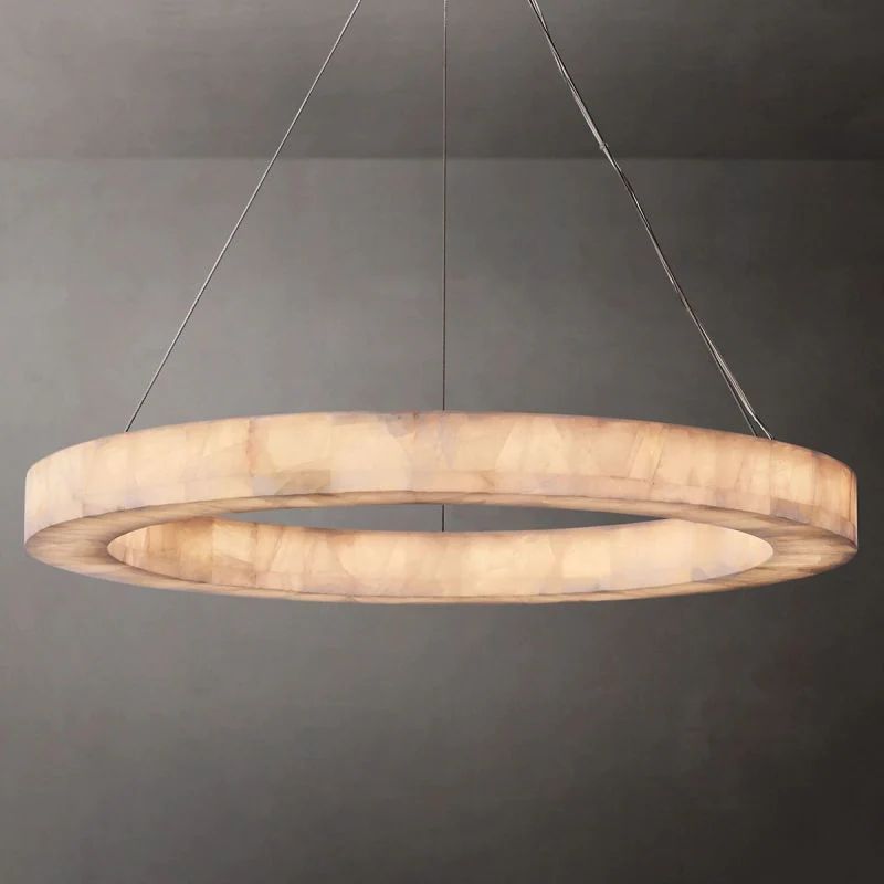 Rivage Calcite Round Chandelier 31"40"60"