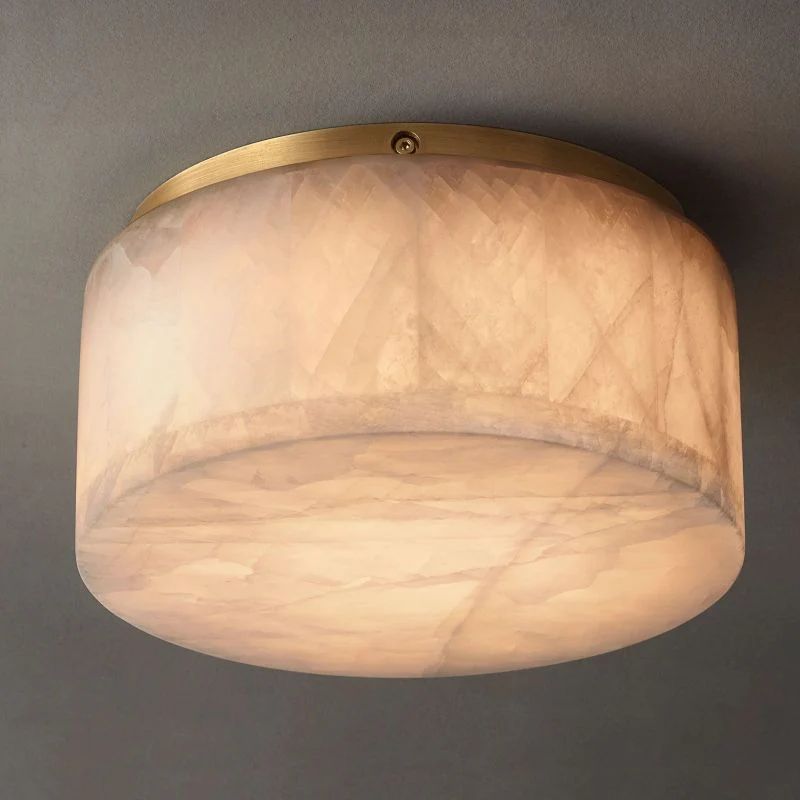 Rivage Calcite Round Flushmount 6"10"14"