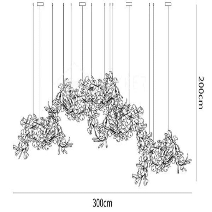 Ceramic Gingko Luxury Chandelier Style H-MEET LIGHTING