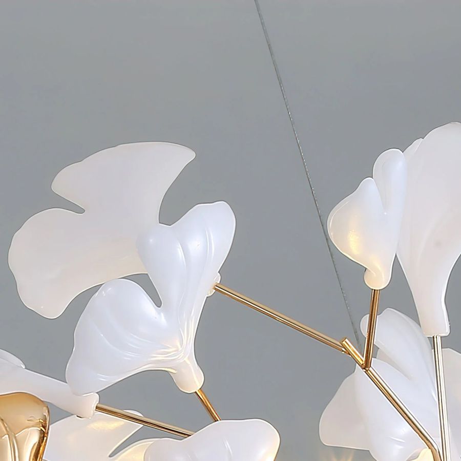 Ceramic Ginkgo Cascading Chandelier-MEET LIGHTING
