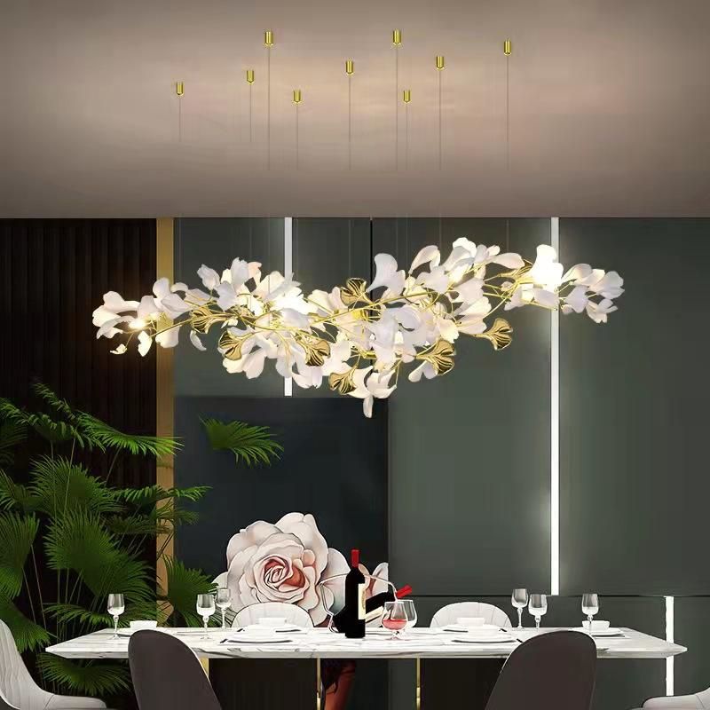 Ceramic Ginkgo D Branch Chandelier-MEET LIGHTING