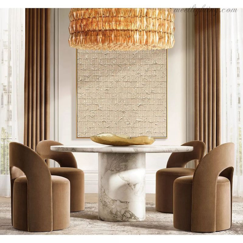 Chara Glass Round Chandelier 62"-MEET LIGHTING