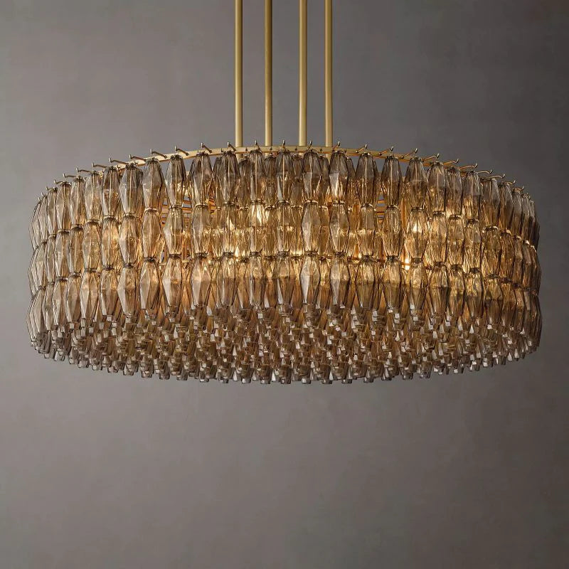 Chiaray Glass Round Chandelier 61"