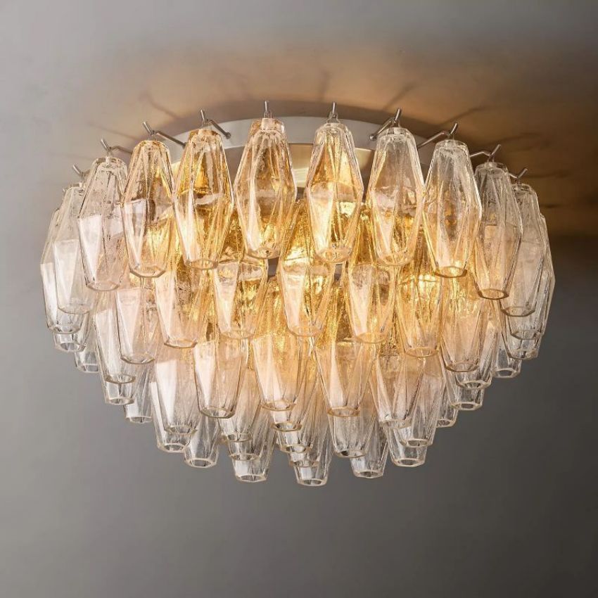 Chiaray Clear Glass Flushmount 22"