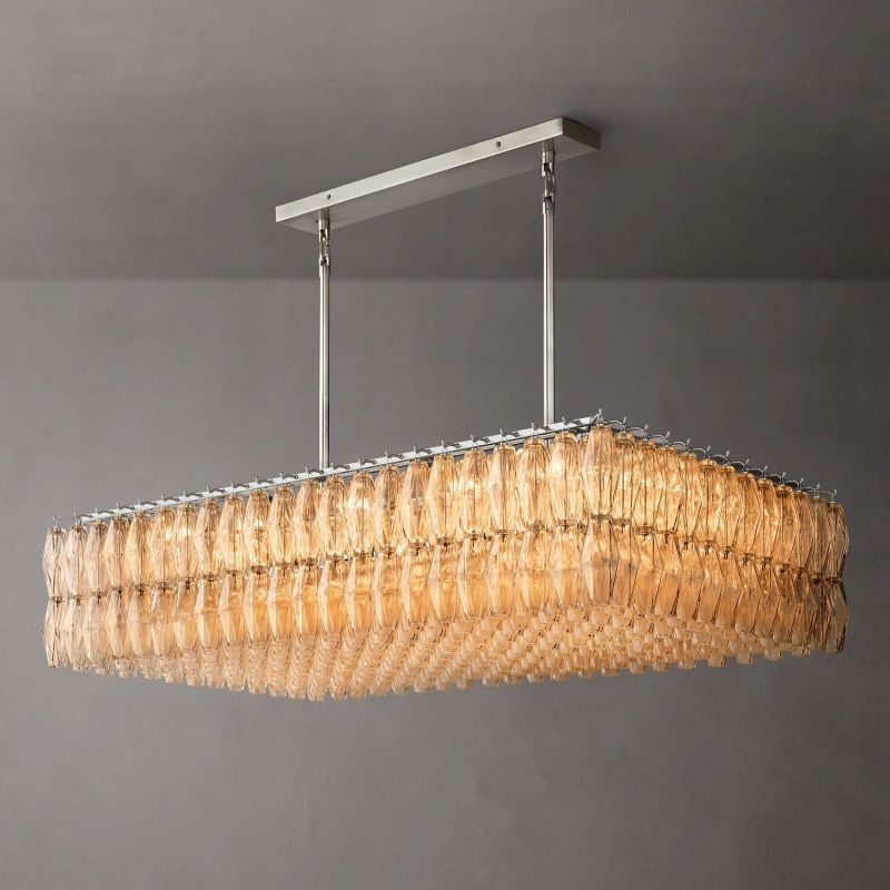 Chiaray Glass Rectangular Chandelier 54"