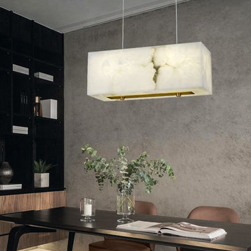Charlene Marble Cubic Dining Area Chandelier-MEET LIGHTING