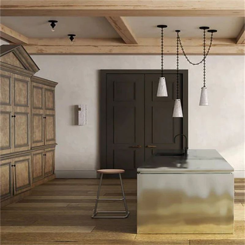 Lucia Marble Modern 3-Light Chandelier-MEET LIGHTING
