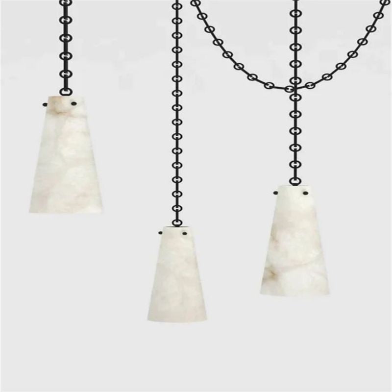 Lucia Marble Modern 3-Light Chandelier-MEET LIGHTING