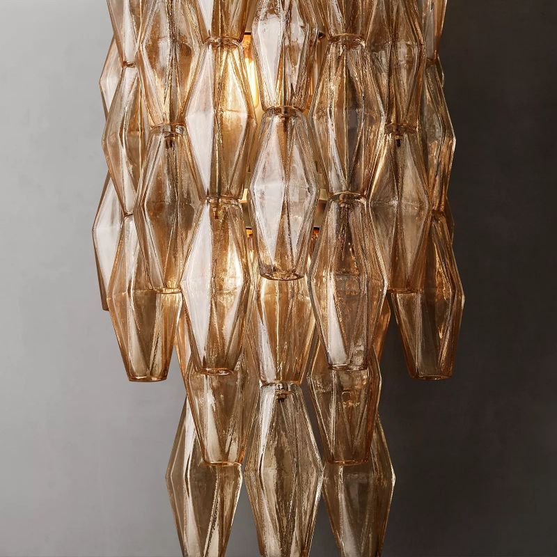 Chiara Smoke Glass Grand Bedroom Wall Sconce