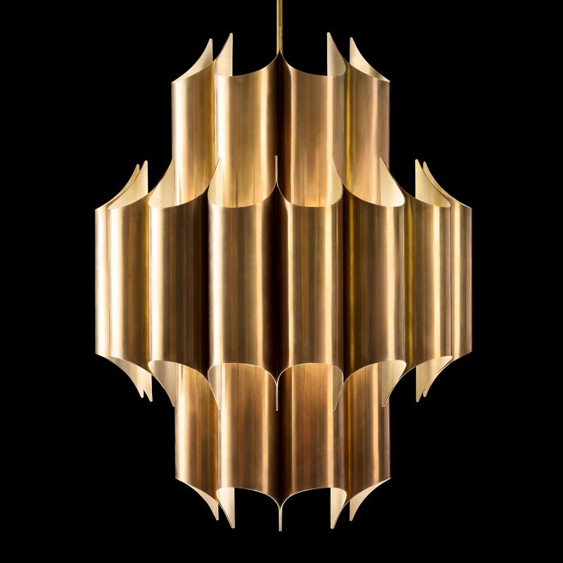 Chasel Brass Chandelier 24"-MEET LIGHTING