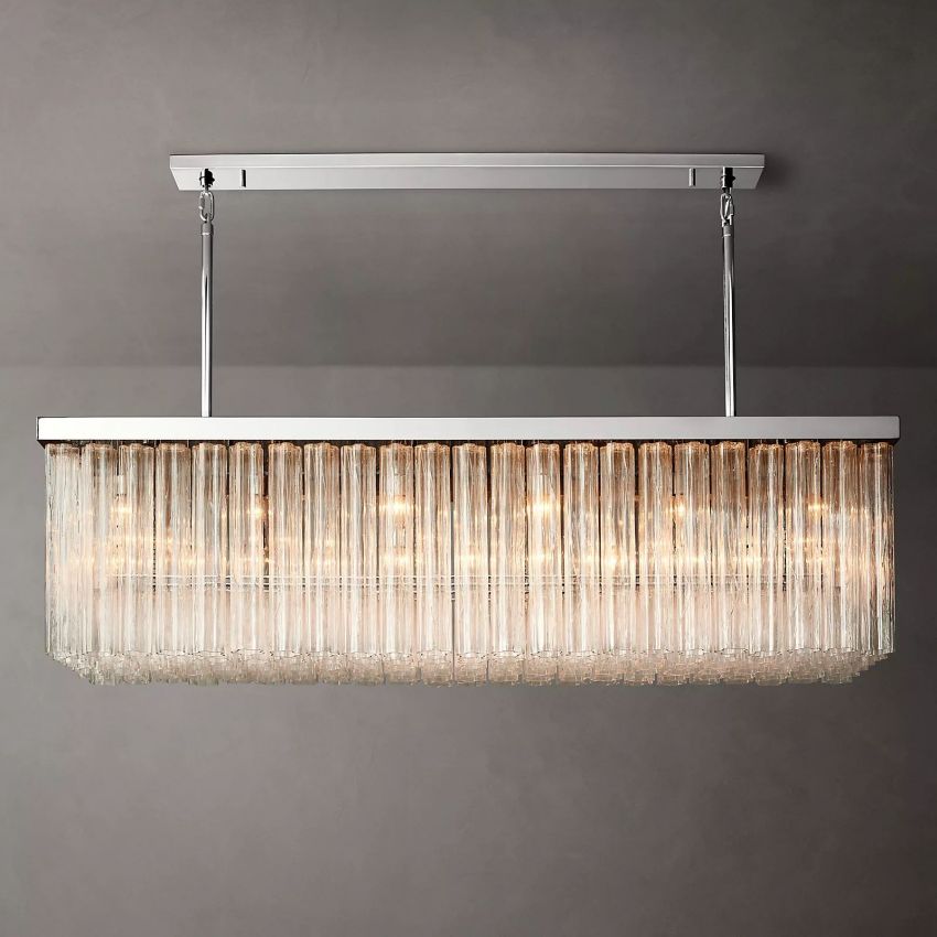 Chelo Rectangle Chandelier-MEET LIGHTING