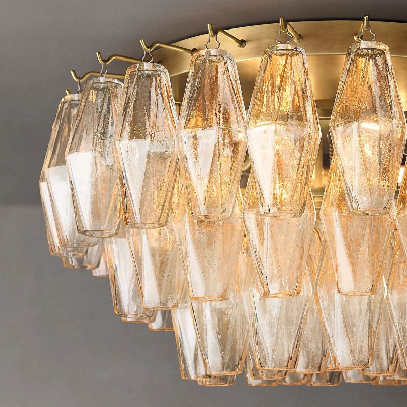 Chiaray Smoke Glass Flushmount 22"