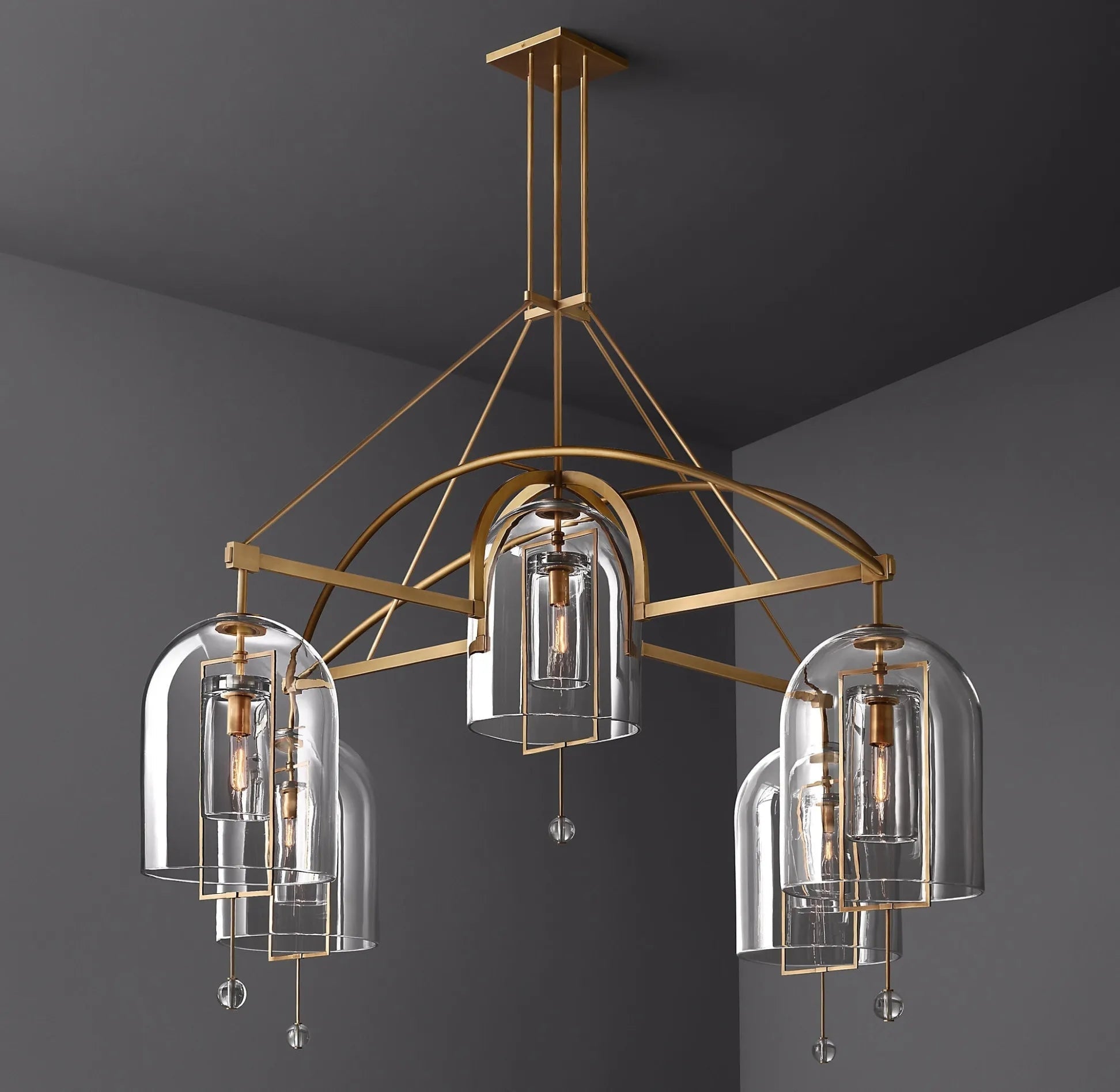 Fulcrum Round Chandelier 73" 5-Lights