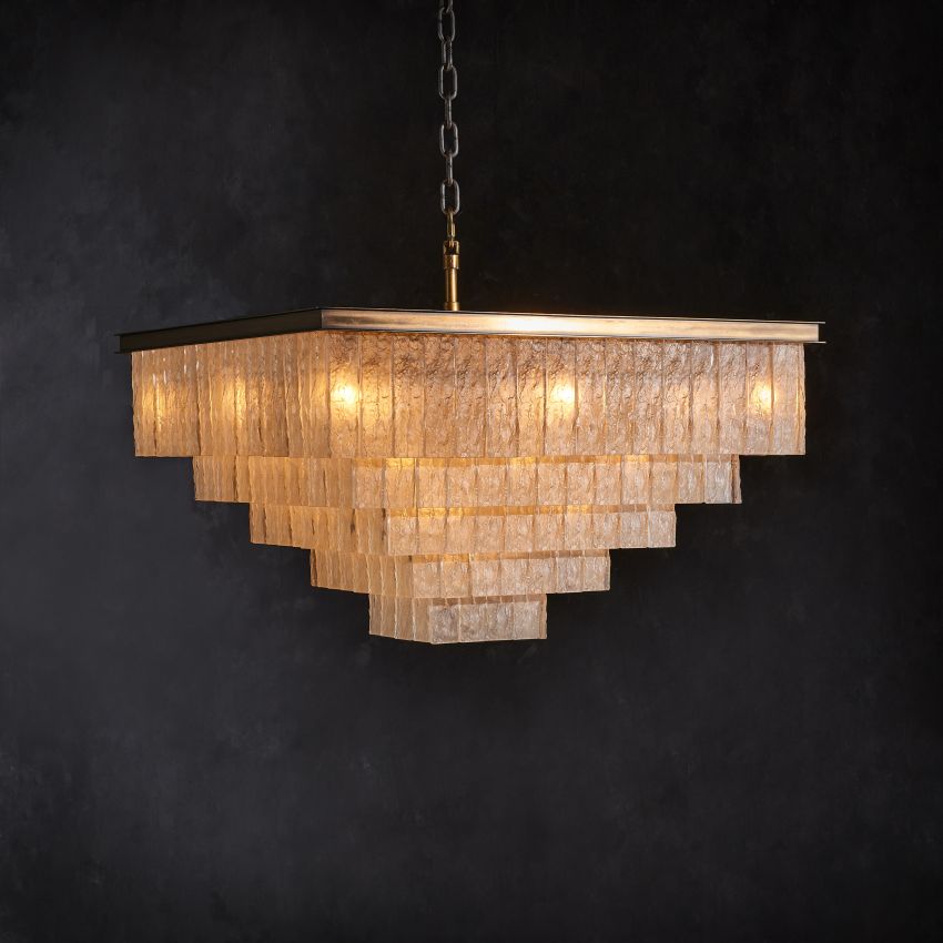 Claire Square Chandelier-MEET LIGHTING