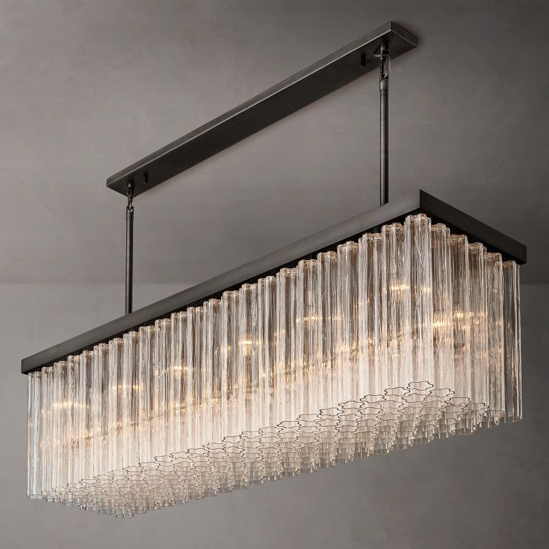 Clele Rectangular Chandelier 73"-MEET LIGHTING