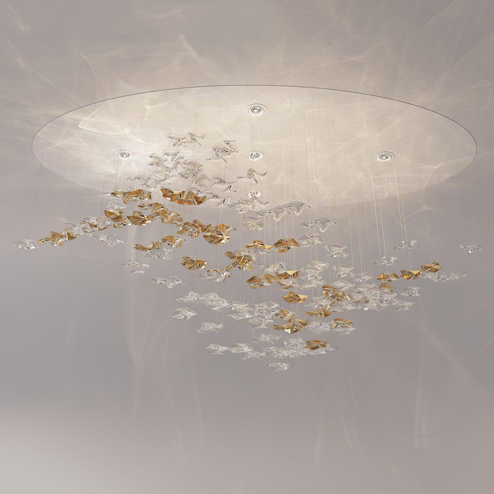 Coastal Sands Wave Glass Chandelier, Artisic Handmade Glass Chandelier-MEET LIGHTING
