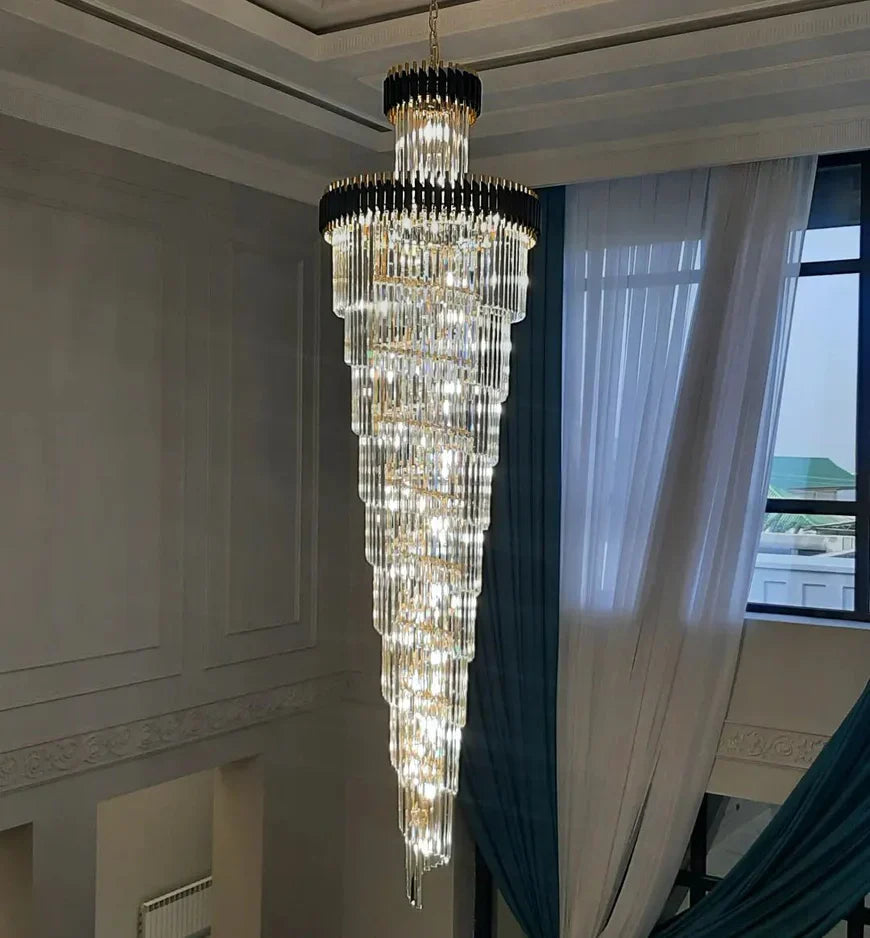 Cyrus Multiple Tier Crystal Chandelier-MEET LIGHTING