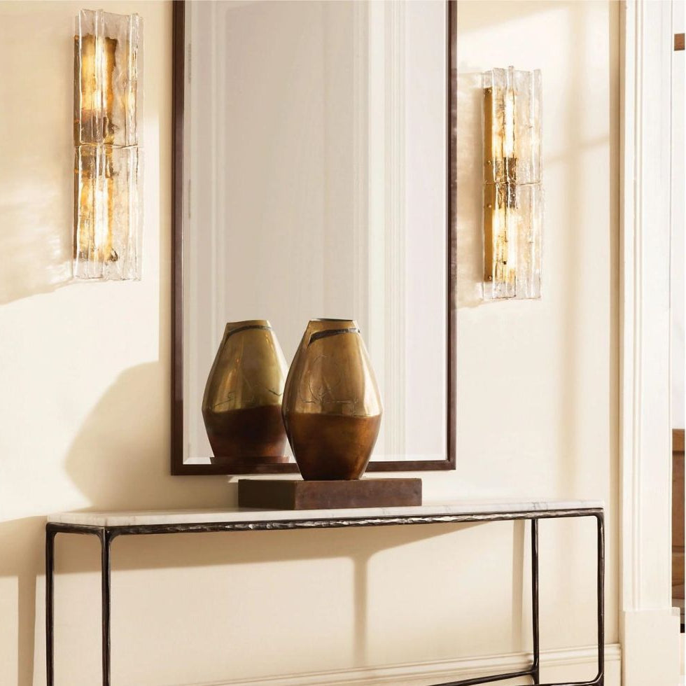 Lattic Clear Glass Grand Wall Sconce