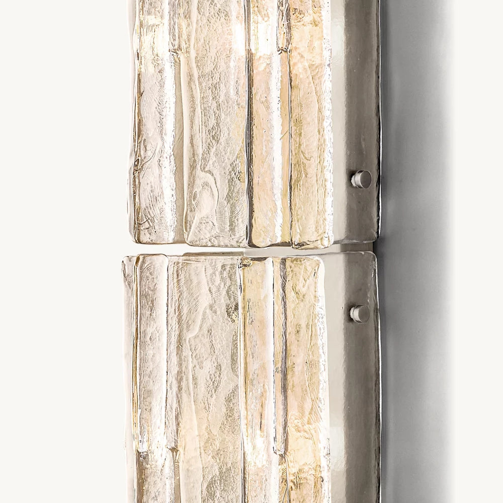 Lattic Clear Glass Grand Wall Sconce