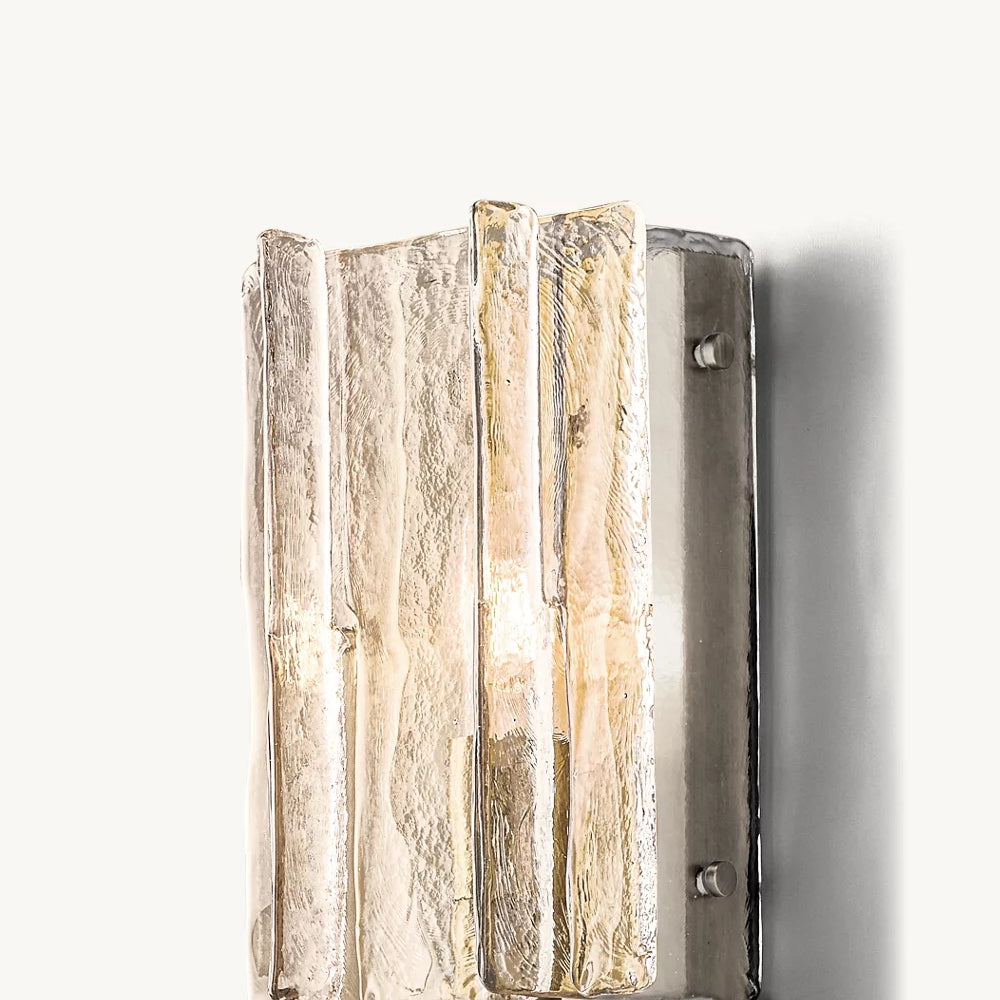 Lattic Clear Glass Grand Wall Sconce