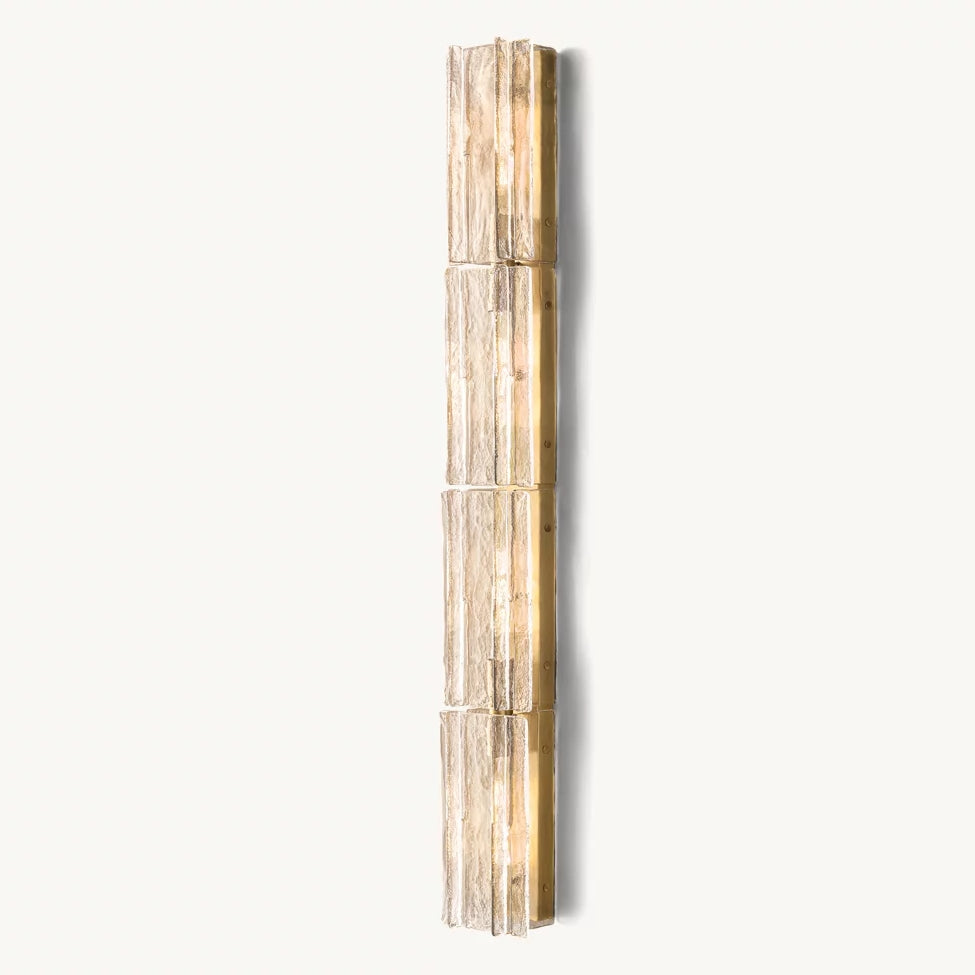 Lattic Clear Glass Grand Wall Sconce