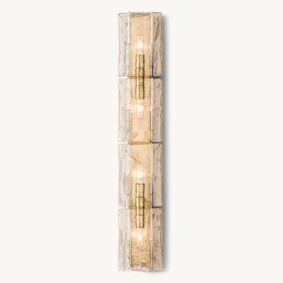 Lattic Clear Glass Grand Wall Sconce