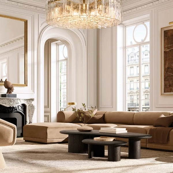 Lattic Clear Glass Round Chandelier 60"-MEET LIGHTING