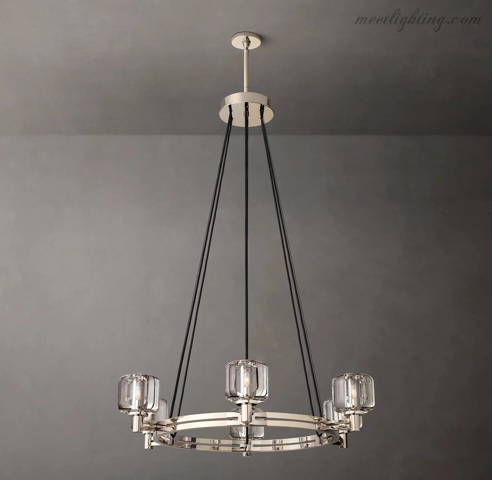 Demart Round Chandelier 36" for Living Room, Bedroom, Dining Table-MEET LIGHTING