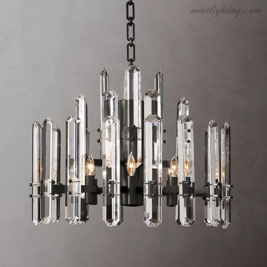 Bonnington Crystal Round Chandelier 24"-MEET LIGHTING