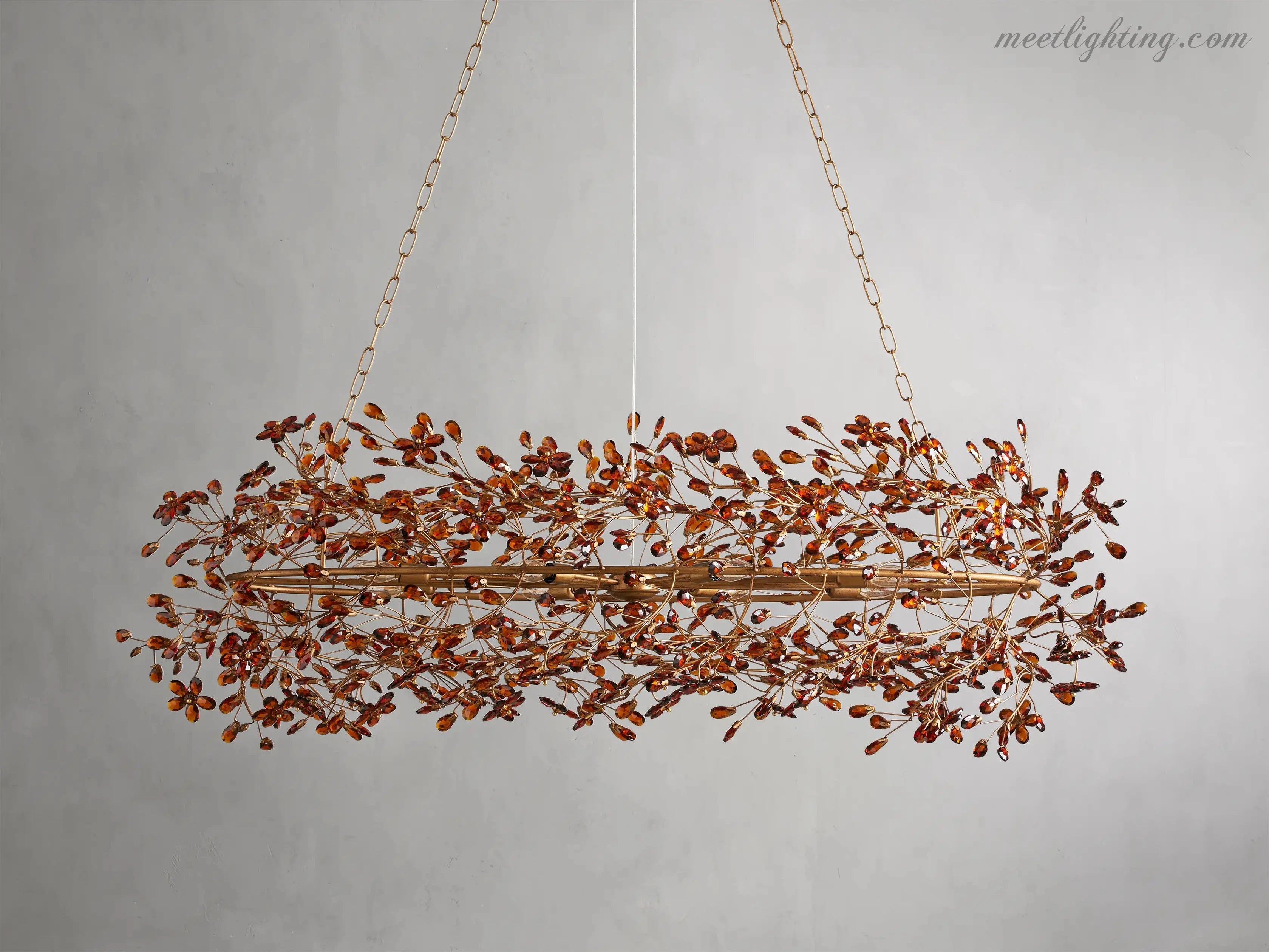 Fiore Colored Oval Chandelier-MEET LIGHTING