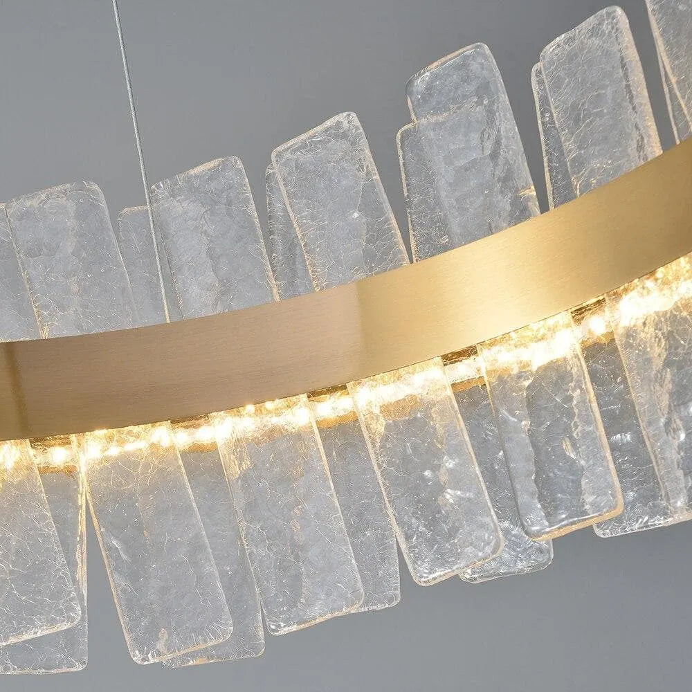 Flake Cross Crystal Round Chandelier-MEET LIGHTING