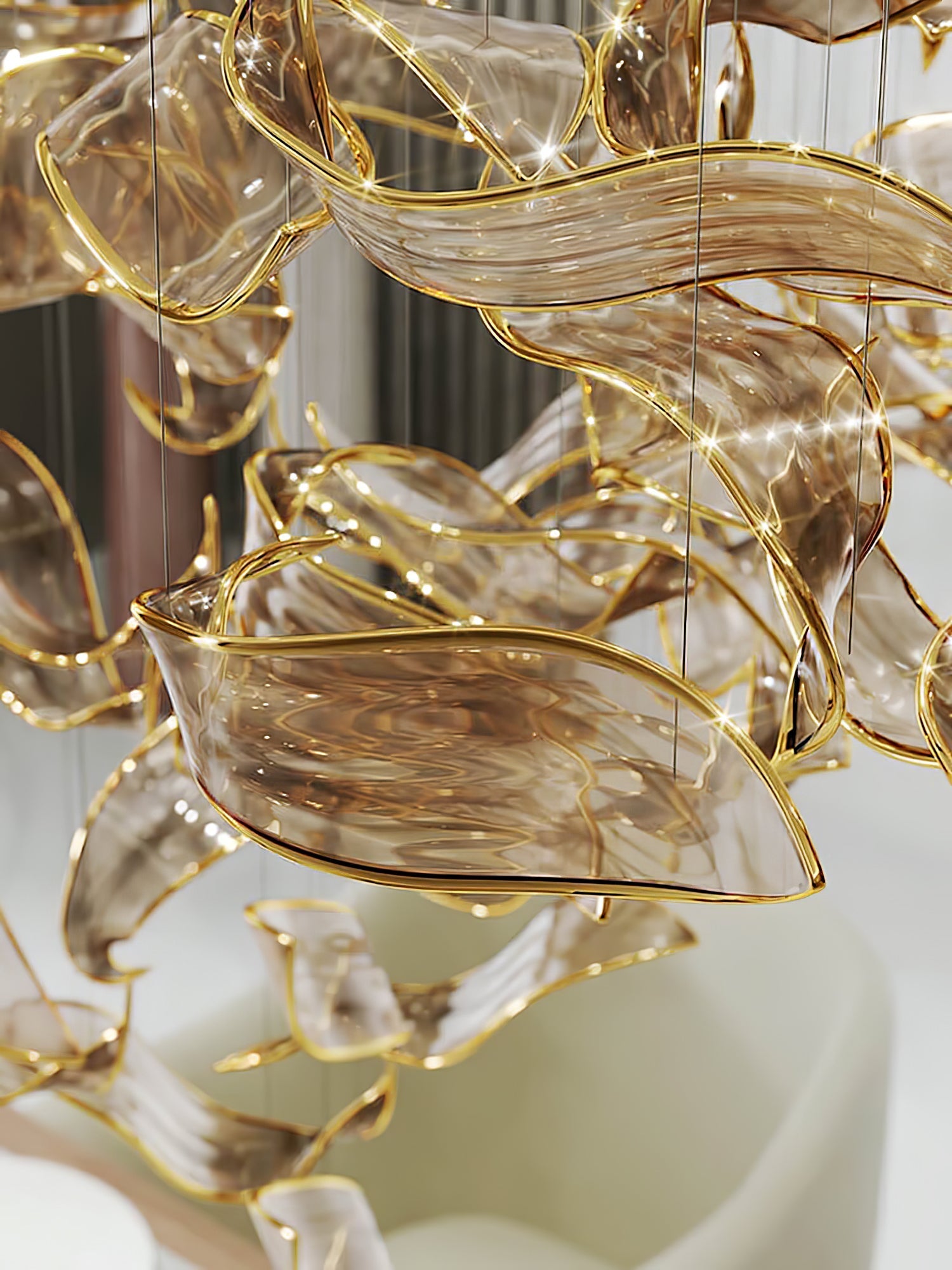 Fluttering Leaves Chandelier-MEET LIGHTING