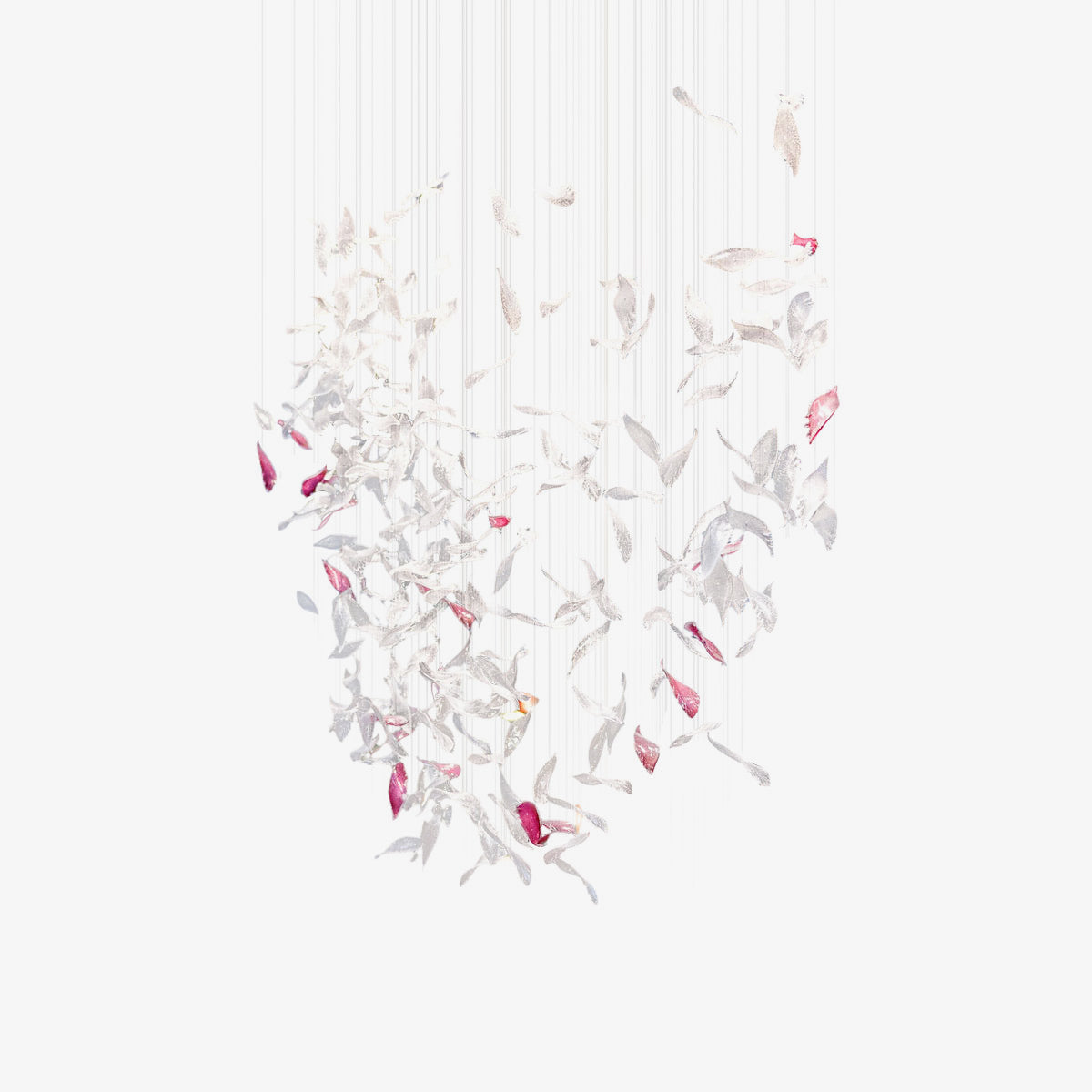 Flying Glass Feather Chandelier-MEET LIGHTING