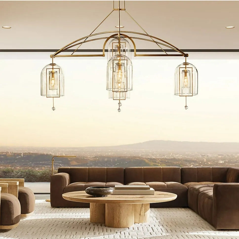 Fulcrum Round Chandelier 61" 5-Lights