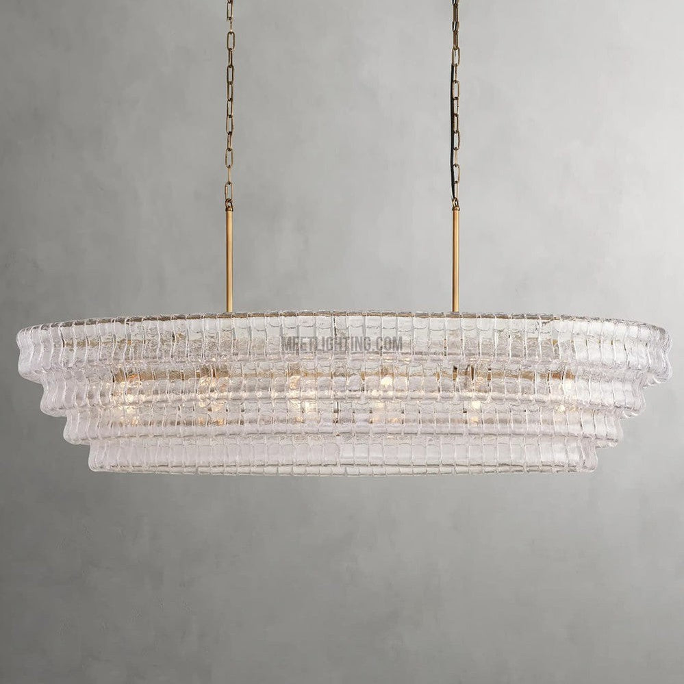 Ghiaccio Oval Chandelier 54" 65"-MEET LIGHTING