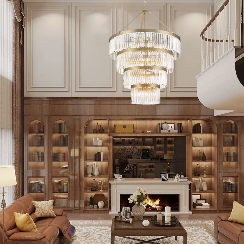 Grant 4-Tier Round Chandelier 40"-MEET LIGHTING