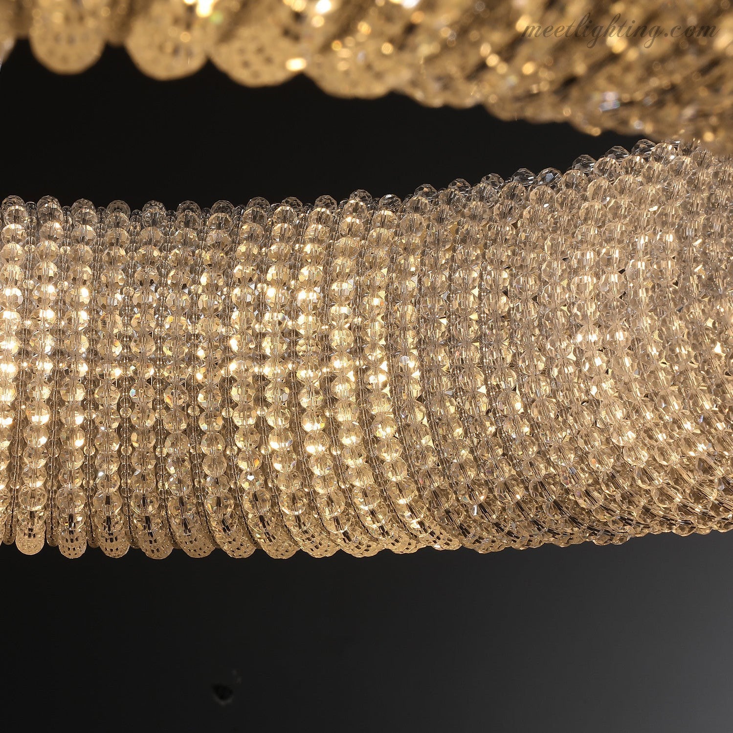 Halo Crystal Aperture Round Chandelier D59"-MEET LIGHTING