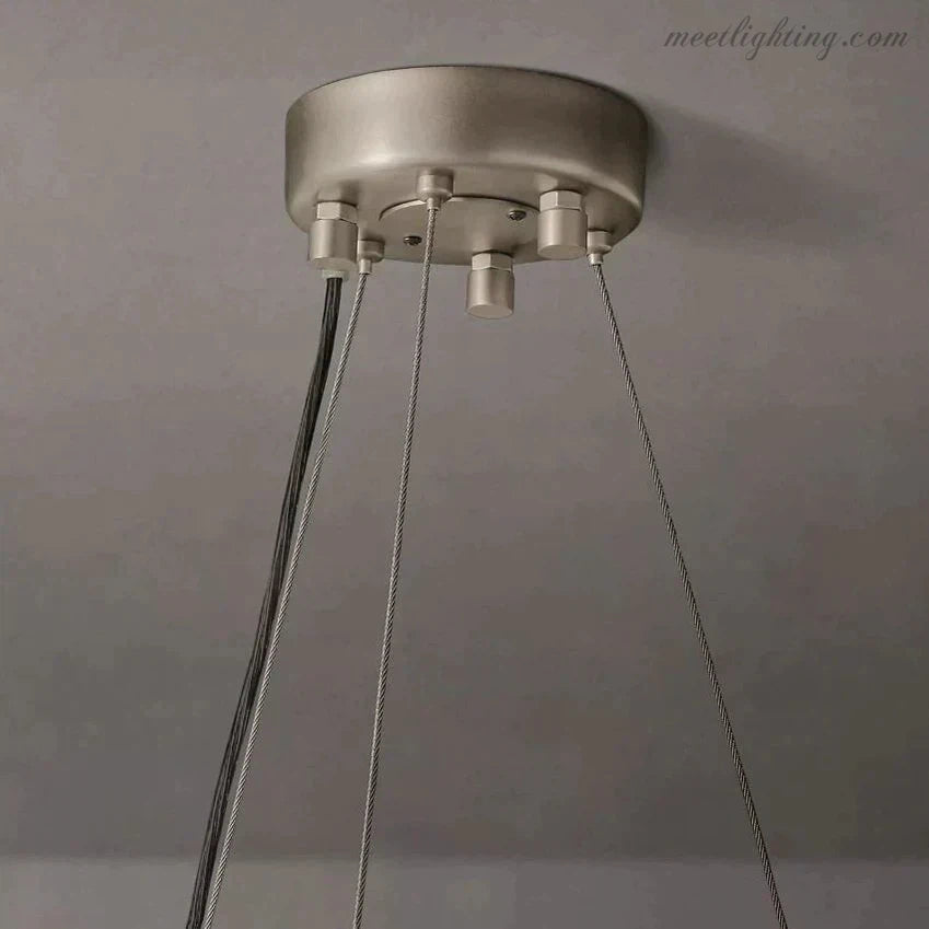 Halo Crystal Aperture Round Chandelier D72"-MEET LIGHTING