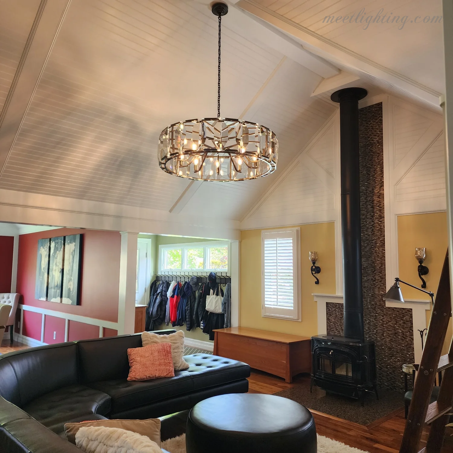 Harlow Crystal Round Chandelier 19"-MEET LIGHTING