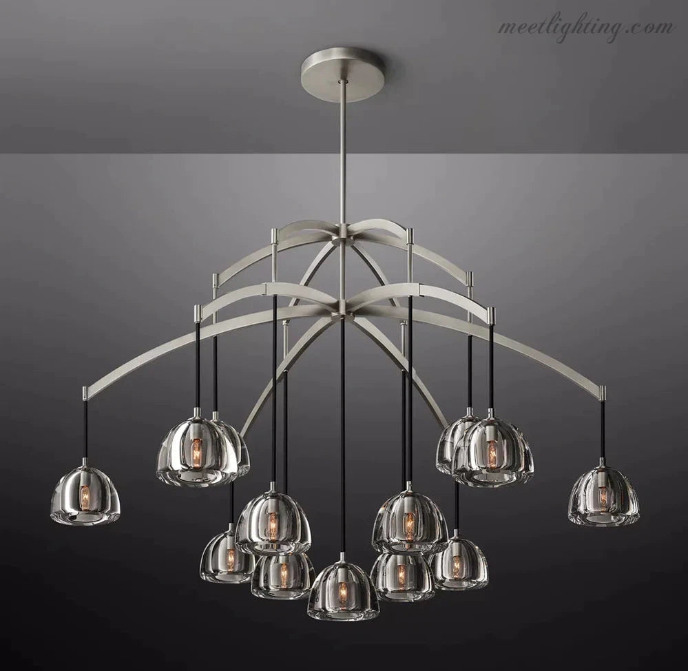 Hemisphere Modern Glass Round Chandelier 60''-MEET LIGHTING