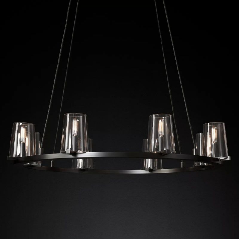 Kuseau Glass Round Chandelier 36"-MEET LIGHTING