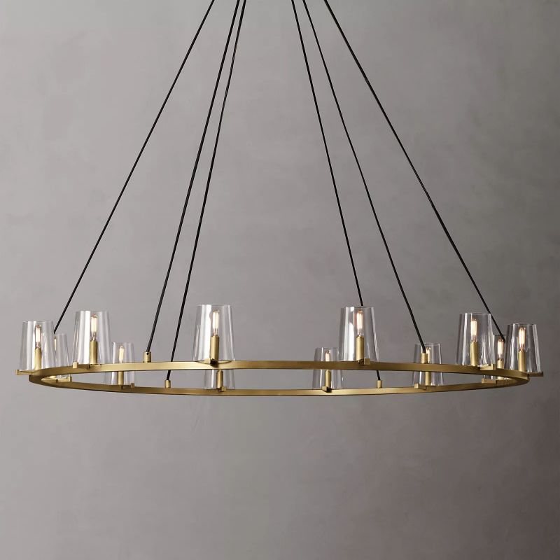 Kuseau Glass Round Chandelier 60"-MEET LIGHTING